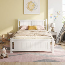 Load image into Gallery viewer, Davraz King Single Wooden Bed Frame - White