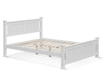 Load image into Gallery viewer, Davraz Double Wooden Bed Frame - White