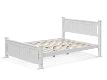 Load image into Gallery viewer, Davraz Double Wooden Bed Frame - White
