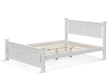 Load image into Gallery viewer, Davraz Double Wooden Bed Frame - White