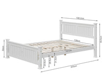 Load image into Gallery viewer, Davraz Double Wooden Bed Frame - White