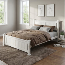 Load image into Gallery viewer, Davraz Queen Wooden Bed Frame - White
