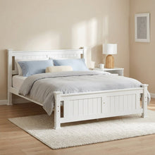 Load image into Gallery viewer, Davraz Queen Wooden Bed Frame - White