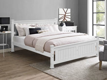 Load image into Gallery viewer, Davraz Queen Wooden Bed Frame - White