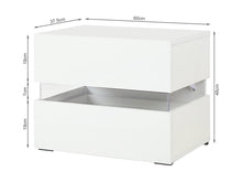Load image into Gallery viewer, Zion LED Bedside Table - White