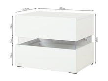Load image into Gallery viewer, Zion LED Bedside Table - White