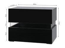 Load image into Gallery viewer, Zion LED Bedside Table - Black