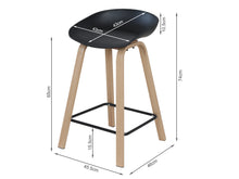 Load image into Gallery viewer, Kai Bar Stool Metal Barstool 65cm - Black