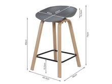 Load image into Gallery viewer, Kai Bar Stool Metal Barstool 65cm - Grey