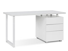 Load image into Gallery viewer, Karter Computer Desk with Drawers - White