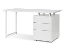 Load image into Gallery viewer, Karter Computer Desk with Drawers - White