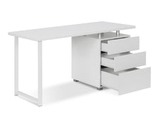 Load image into Gallery viewer, Karter Computer Desk with Drawers - White