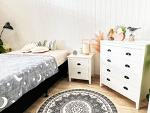 Load image into Gallery viewer, Congo Bedside Table with 2 Drawers - White