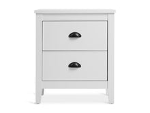 Load image into Gallery viewer, Congo Bedside Table with 2 Drawers - White