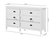 Load image into Gallery viewer, Congo 6 Drawers Low Boy - White