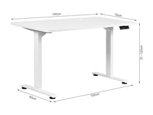 Load image into Gallery viewer, Bennie 140cm Dual Motor Electric Standing Desk - White