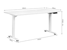 Load image into Gallery viewer, Bennie 160cm Dual Motor Electric Standing Desk - White