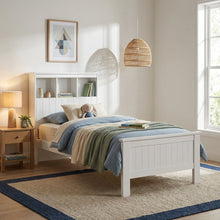 Load image into Gallery viewer, Jamie Single Wooden Bed Frame - White