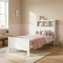 Load image into Gallery viewer, Jamie Single Wooden Bed Frame - White