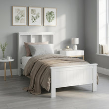 Load image into Gallery viewer, Jamie Single Wooden Bed Frame - White