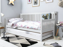 Load image into Gallery viewer, Herbert Single Wooden Trundle Bed Frame - White