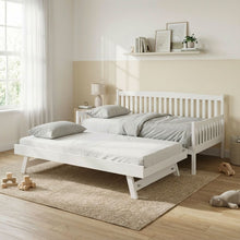 Load image into Gallery viewer, Herbert Single Wooden Trundle Bed Frame - White