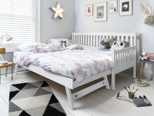 Load image into Gallery viewer, Herbert Single Wooden Trundle Bed Frame - White
