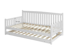 Load image into Gallery viewer, Herbert Single Wooden Trundle Bed Frame - White
