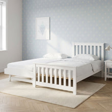 Load image into Gallery viewer, Hobson Single Wooden Trundle Bed Frame - White