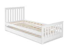 Load image into Gallery viewer, Hobson Single Wooden Trundle Bed Frame - White