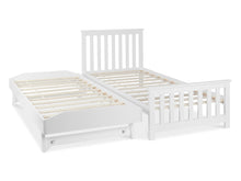 Load image into Gallery viewer, Hobson Single Wooden Trundle Bed Frame - White