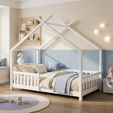 Load image into Gallery viewer, Minto Single Wooden House Bed Frame - White