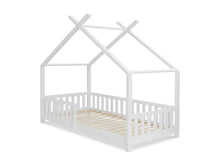 Load image into Gallery viewer, Minto Single Wooden House Bed Frame - White