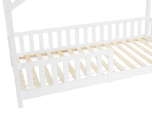 Load image into Gallery viewer, Minto Single Wooden House Bed Frame - White