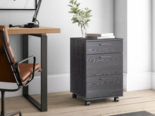 Load image into Gallery viewer, Nakia 3 Drawer Filing Cabinet - Black