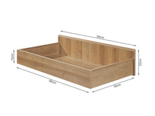Load image into Gallery viewer, Harris Double Wooden Bed Frame with Storage - Oak