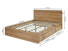 Load image into Gallery viewer, Harris Super King Bed Frame with Storage - Oak