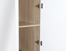 Load image into Gallery viewer, Bram 3 Door Wardrobe Cabinet with Mirror - Oak + White