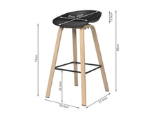 Load image into Gallery viewer, Kai Bar Stool Metal Barstool 75cm - Black