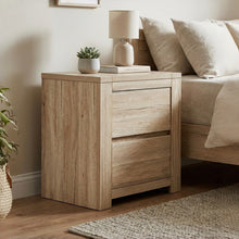 Load image into Gallery viewer, Borneo Wooden Bedside Table - Oak