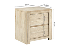 Load image into Gallery viewer, Borneo Wooden Bedside Table - Oak