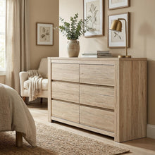 Load image into Gallery viewer, Borneo 6 Drawers Lowboy - Oak