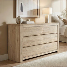 Load image into Gallery viewer, Borneo 6 Drawers Lowboy - Oak