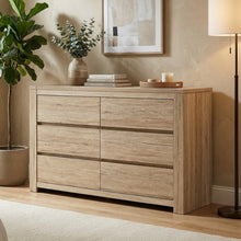 Load image into Gallery viewer, Borneo 6 Drawers Lowboy - Oak