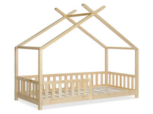 Load image into Gallery viewer, Minto Single Wooden House Bed Frame - Oak