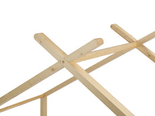 Load image into Gallery viewer, Minto Single Wooden House Bed Frame - Oak