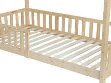 Load image into Gallery viewer, Minto Single Wooden House Bed Frame - Oak
