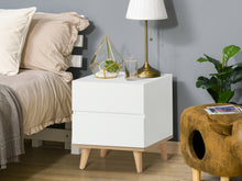 Load image into Gallery viewer, Hudson Wooden Bedside Table - White