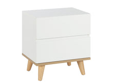 Load image into Gallery viewer, Hudson Wooden Bedside Table - White