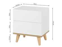 Load image into Gallery viewer, Hudson Wooden Bedside Table - White